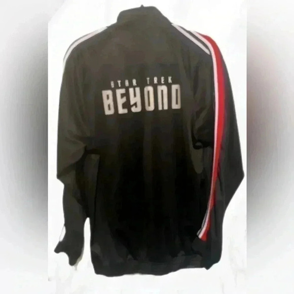 Star Trek beyond black  with red long sleeve casual athletic track jacket XL - Picture 2 of 2